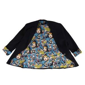 Navy Blazer with Wonder Woman lining. NWT size 2
